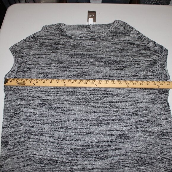 Pure Jill Top $79 Sz S Black White Hi Lo Linen Cotton Top - Picture 14 of 16